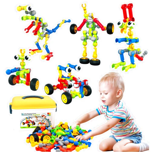 Huaker Building Toys,109 Piece STEM Toys for Kids Ages 3 4 5 6 7 8 9 10 11 12 Years Old Boys and Girls Christmas Birthday Gifts Children Building Blocks Creative and Educational Kids Toys Projects