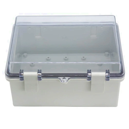Otdorpatio Junction Box IP65 Dustproof Waterproof ABS Plastic Project Box Hinged Shell Universal Electrical Enclosure Clear Cover 8.67 x6.69 x4.33inch(220 x170 x110mm)