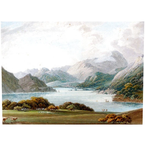 Canvas Art USA Lake District View With A Fisherman by Thomas Sunderland - 21