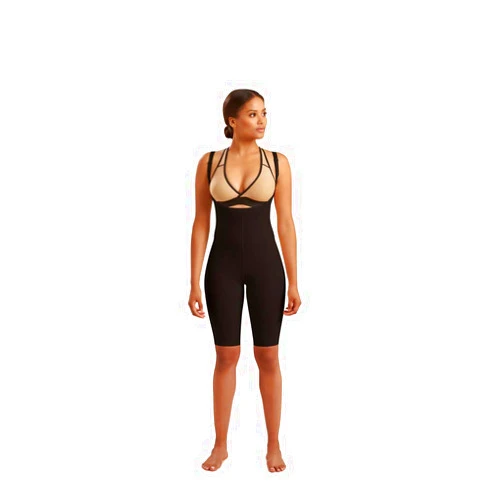 MARENA SFBHS2 Recovery Knee-Length Compression Girdle with High-Back - S, Black