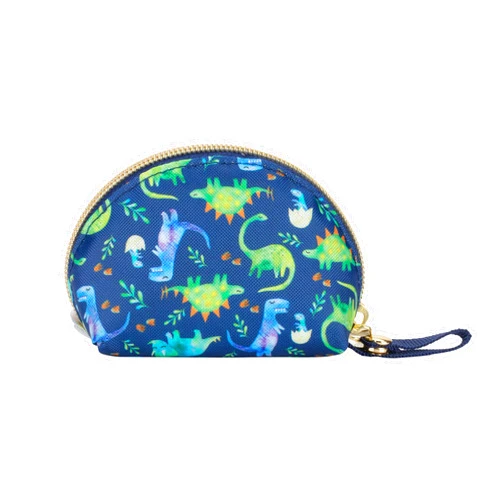 Itzy Ritzy Everything Storage Pouch; Small Zipper Pouch Holds 2 Pacifiers; Snap Handle Attaches to Diaper Bag, Stroller or Purse; Holds Earbuds, Chargers, Change or Disposable Bags (Dinosaur)