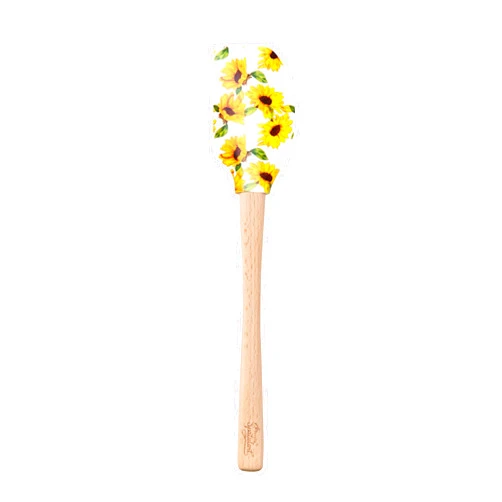 Tovolo Spatulart ‘Sunflower’ Silicone Spatula with Wood Handle – BPA Free, Heat-Resistant, Ideal for Baking, Mixing & Meal Prep