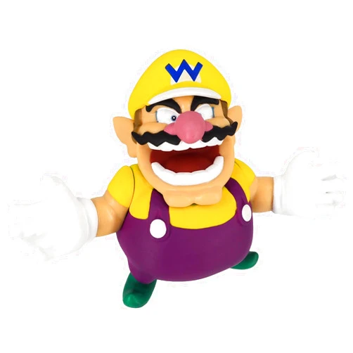 SAN-EI CO.,LTD Sanei Boeki Super Mario Figure Collection Wario 1.57 x 1.57 x 1.96 Inches FCM-029 Japan Import with Original Stylus Ballpoint Touch Pen