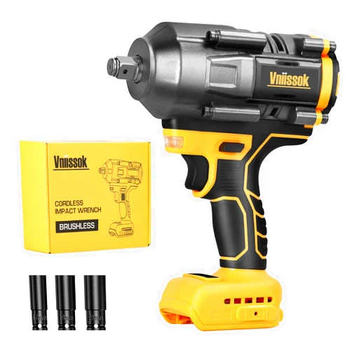 Vniissok Cordless Impact Wrench 1/2 inch for Dewalt 20V Battery, 900FT-LBS(1200N.m) Impact Driver High Torque Brushless Electric Impact Gun Includes LED Work Light Variable Speeds for Car/Truck RV/Mower