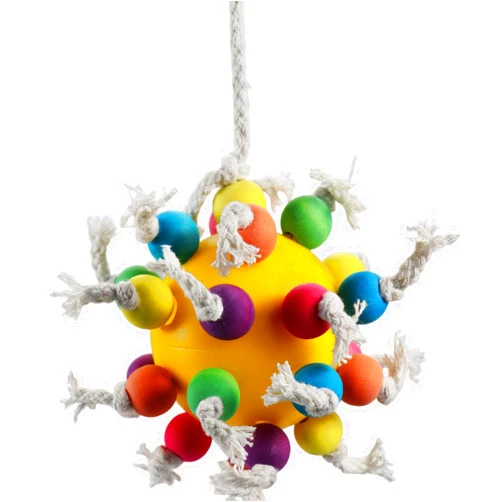 Kewkont Bird Toys Parrot Chew Toys with Solid Hole Balls for Small & Medium Parrots, Budgies, Sunbirds, Lovebirds