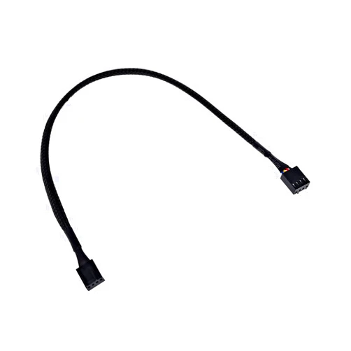 Phobya Extension Cable, 4-Pin PWM to 4-Pin PWM, 30cm, Sleeved, Black
