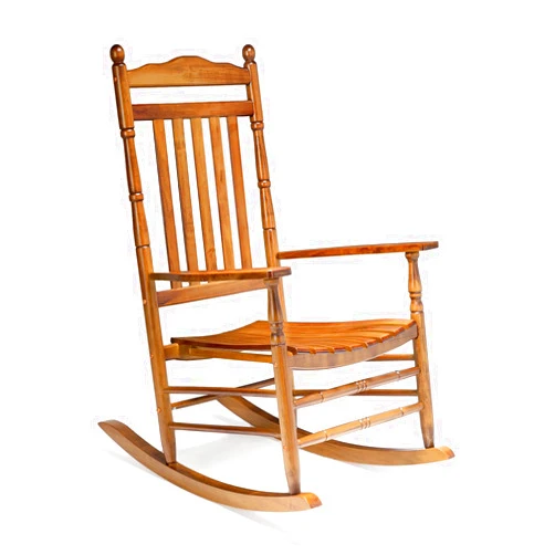 VINGLI Wood Rocking Chair Outdoor with 450 lbs Support Relaxing Rocker Solid Wood High Back Seat Reclining Seat for Deck, Garden, Backyard, Porch, Indoor or Outdoor Use, Teak