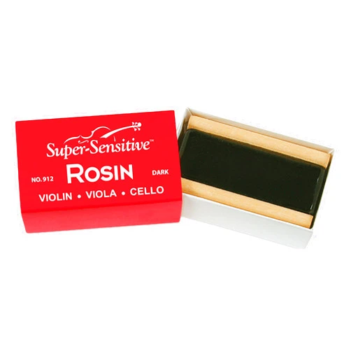 D'Addario Mini Rosin - Super Sensitive Rosin - Violin Rosin, Cello Rosin, Viola Rosin - Bow Rosin - Apply Easily with Quick Response - Dark - 12 Pack