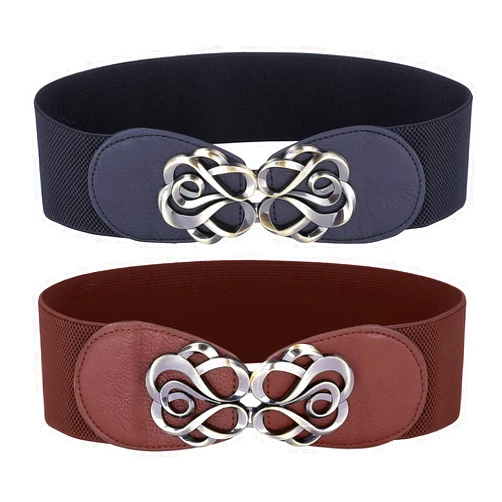 GRACE KARIN 2 Pack Women Wedding Dress Belts Fashion Metal Buckle Belt Vintage Blouse Belts
