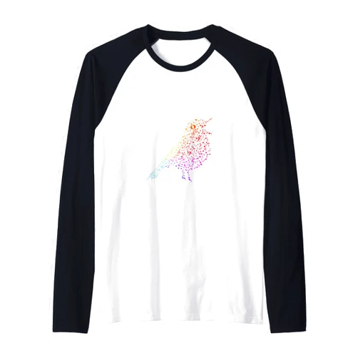 The Artaway Rainbow Songbird Raglan Baseball Tee