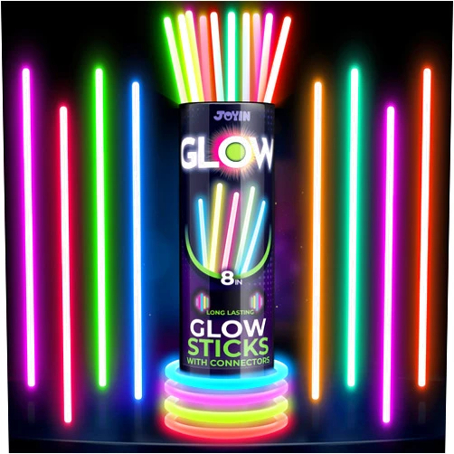 JOYIN 100 Pcs Glow Sticks Bulk 8