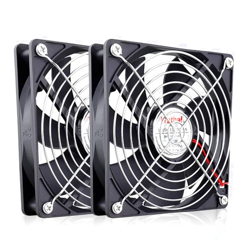 Wathai 120mm x 25mm 12V Computer Case Cooling Fan 12 Volt 2Pin High High Performance DC Fan 2 Pack