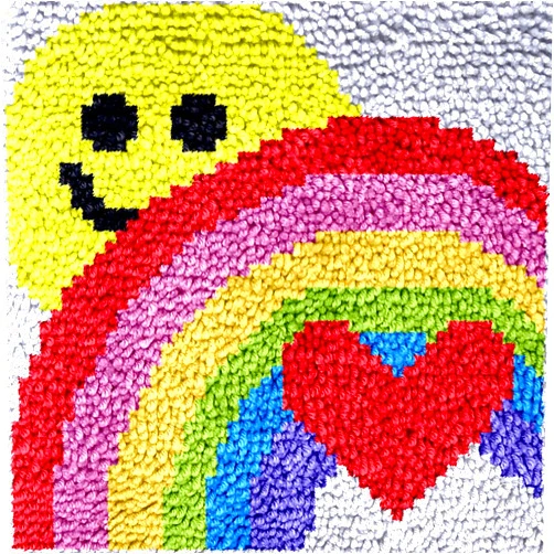 Puzamen Latch Hook Rugs Kits for Kids Adults Beginners, Dinosaur Owl Smile Star Sunflower Dog Panda Small Large DIY Latch Hook Rug Making Kit for Girls and Boys