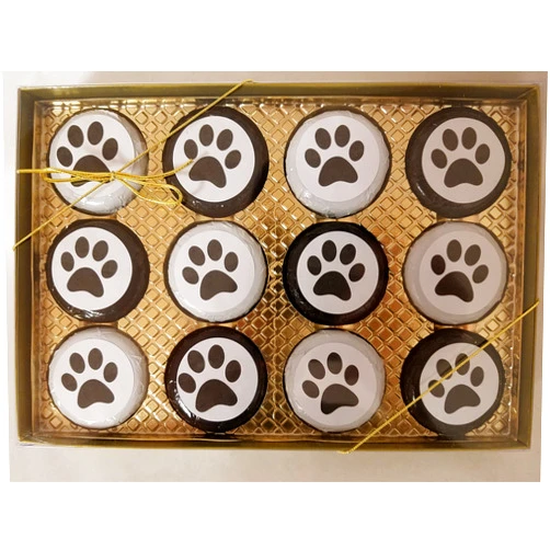 THOMSONTAN Chocolate Covered Cookie 12 pack Gift Set Puppy / Dog Lover Gift