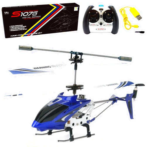 Cheerwing S107/S107G Phantom 3CH 3.5 Channel Mini RC Helicopter with Gyro Blue