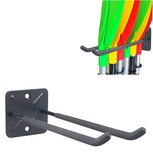Yuanclllp Heavy-Duty Paddle Storage Wall Rack - 2 PCS Universal Holder for Kayak, SUP, Canoe, and Dragon Boat Paddles with Protective PE-Coated Hooks - Indoor Organizer and Space-Saving Solution