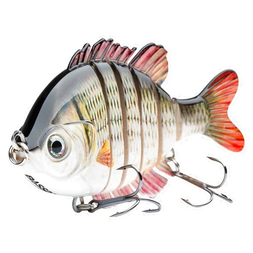 BASSDASH SwimPanfish Multi Jointed Panfish Bluegill Swimbaits Hard Topwater Bass Lures Fishing Lure Crank Saltwater 3.5in/0.85oz