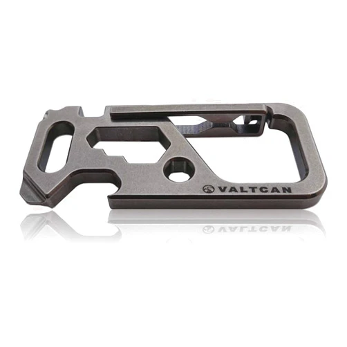 Valtcan Titanium Carabiner Multi Tool Key Chain Holder Glossy Stonewash