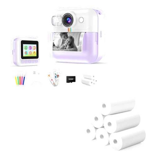 Dafotil Kids Camera Instant Print*1 & 6 Rolls Print Paper*1