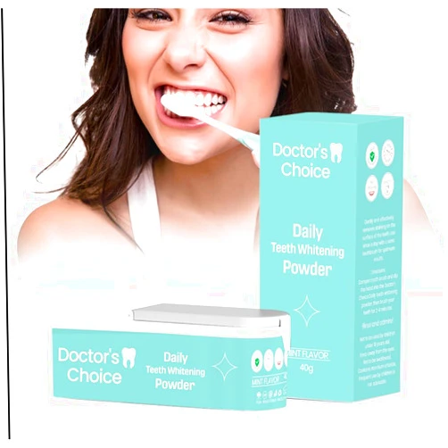 HLP Healthy Living Proteins HLP Doctor Choice Teeth Whitening Powder with Active Leaf Oil - Natural Stain Remove Tooth Powder for Sensitive Teeth & Freshens Breath with Taste of Mint Teeth Polisher Your Path to Brighter Smile