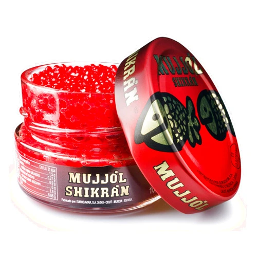 Shikrán Eurocaviar - Shikran - Mullet Roe Caviar Pearls Red, 3.52 oz [100 g] [Premium Caviar Alternative]