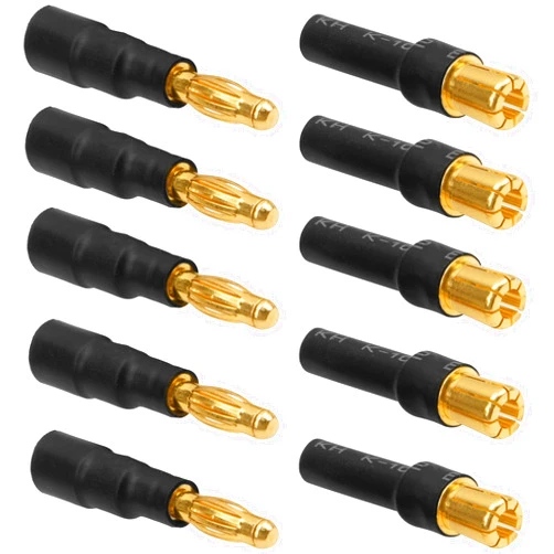 Share Goo 5Pairs ShareGoo 4mm Bullet Plugs to 6mm Bullet Connector Banana Plug Adapter for RC Car Boat FPV ESC Motor