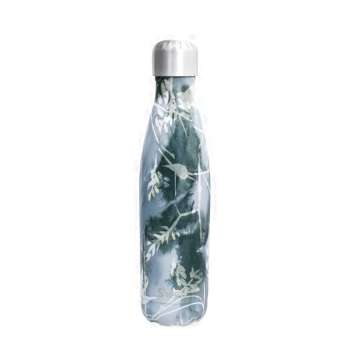 S'well Stainless Steel Water Bottle 17 ounces Blue Foliage Triple Layered Vacuum Insulated Containers Keeps Drinks Cold for 36 Hours and Hot for 18 Perfect for On the Go