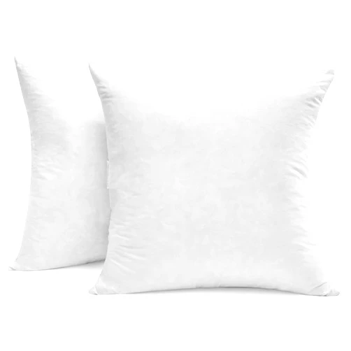 SNUG&COZY Luxury Goose Down Feather Pillow Inserts - 20x20IN, Double Layered Down-Proof Design, Ultra-Soft Cover, High Fill Weight, Pack of 2, White