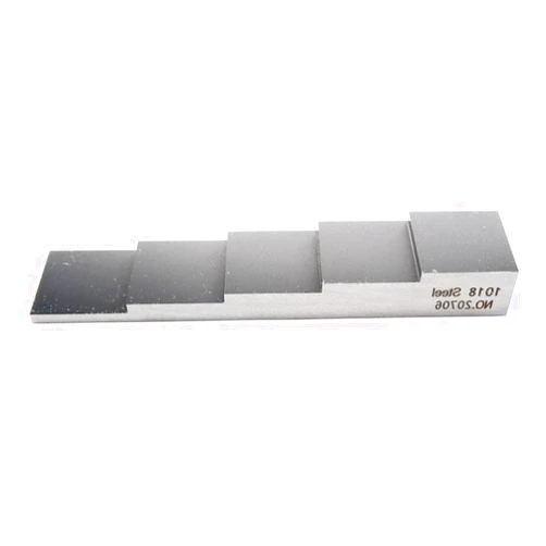 Peiiwdc Test Calibration Block 5 Step 0.100'' 0.200'' 0.300'' 0.400'' 0.500'' 304 Stainless Steel For Thickness & Linearity Ultrasonic Thickness Gauge
