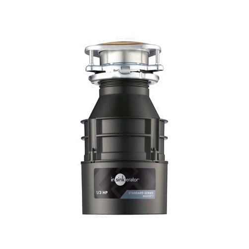InSinkErator Garbage Disposal, Badger 1, Standard Series, 1/3 HP Continuous Feed, Black, Waterborne Grey Enamel
