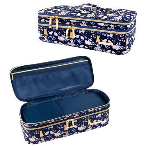 MissBoy Double Layer Travel Case Compatible with Revlon One-Step Volumizer/Hair Dryer/Hot Air Brush, Dyson Hair Dryer Carrying Case, Shark Flexstyle Storage Organizer Bag (Bag Only)