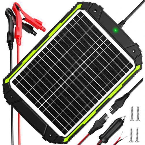 Sun Energise 20W 12V Solar Powered Battery Charger & Maintainer, Built-in Smart MPPT Charge Controller, Waterproof 20 Watt 12 Volt Solar Panel Trickle Charging Kits for Car Auto Boat RV Marine Trailer