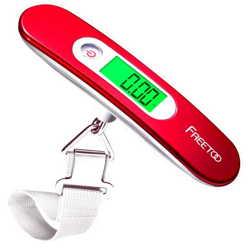FREETOO Luggage Scale Portable Digital Hanging Scale for Travel, Suitcase Weight Scale with Superior Piano Lacquer 110 Lb/ 50Kg Capacity, Battery Included