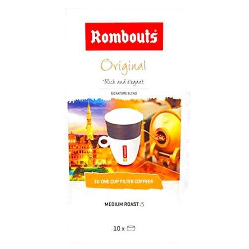 Rombouts Original Pure Ground Filter Coffee, 10x6.2g
