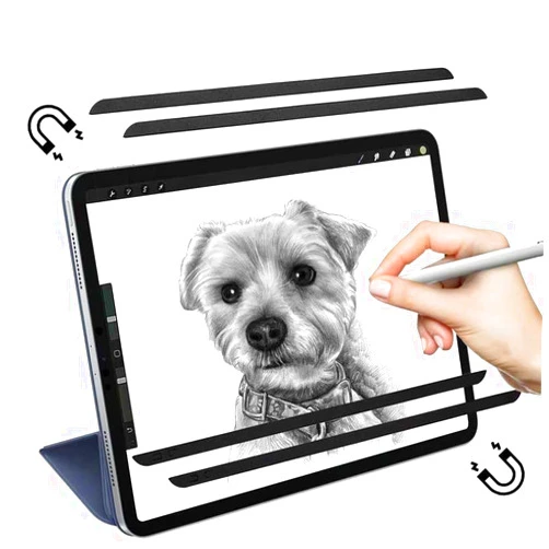 Hoktods 2 Pack Magnetic Paper Screen Protector for iPad 9.7 Inch (2018/2017), iPad 6th/5th Generation & iPad Pro 9.7 Inch/iPad Air 2, Air 1, Washable, Anti-Glare, Removable Paper-film for Sketch