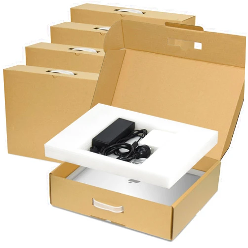 SOUNDANCE 5-Pack Laptop Box with Protection Foam, Handmade Laptop Sleevess, Cardboard Laptop Shipping Box, Secure Mailer Box for up to 17.3 Inches Notebook Computer