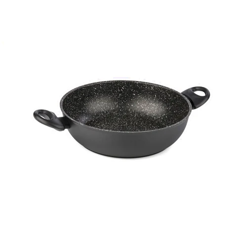 Barazzoni Granite Plus Saucepan Two Handles cm 28 Black