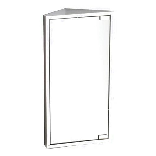 BDDIE Mirror Cabinet Stainless Steel Corner Bathroom Triangle Bedroom Corner Storage Cabinet with Mirror Wall-Mounted