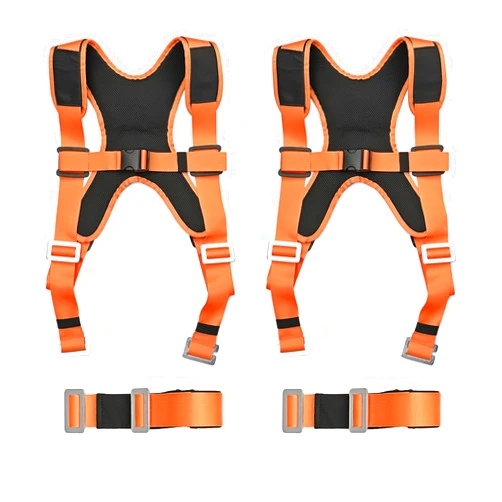 DEYACE Moving Straps 2-Person Shoulder Lifting Straps for Moving Furniture, Appliances, Mattresses or Any Item up to 800 lbs,Orange