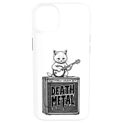 Grandio Design Music Lover & Musician Gifts Death Metal Cat Funny Kitten Amplifier Heavy Banjo Music Case for iPhone 14 Plus