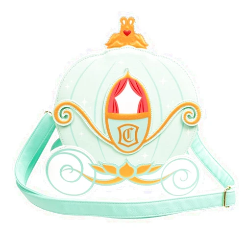 Loungefly Disney Cinderella Reversible Pumpkin Carriage Crossbody Purse