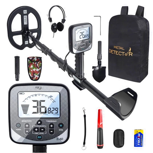 Xiutantxmd 14 inch Adult Depth Metal Detector Professional, Dual D Waterproof Search Coil with Needle tip, high Sensitivity DISC Mode, LCD Backlight Display Gold Detector, Including Positioning Rod