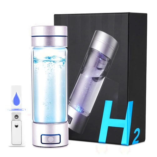 Meticuloso Upgraded 3-in-1 Hydrogen Water Bottle Generator up to 5000PPB Hydrogen Inhalation Machine Hydrogen Water Maker with SPE PEM Technology (Nasal Cannula Not Included)