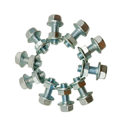 Goodparts 516 Flanged Hex Head Bolts, 516 Flanged Nuts, Flanged Hex Head Screws, Grade 5, Fully Threaded, 10 Pack (516 inch -18 x 34 inch )