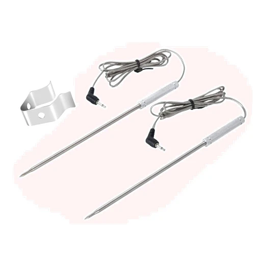 Coforu Replacement ThermoPro Grill Meat Thermometer Probe Work for TP20 TP25 TP07 TP17 TP27 TP06S TP09 TP28 TP17 TP-16 TP-16S TP08S Thermopro Probe with 2 Grill Probe Clip 2Pcs