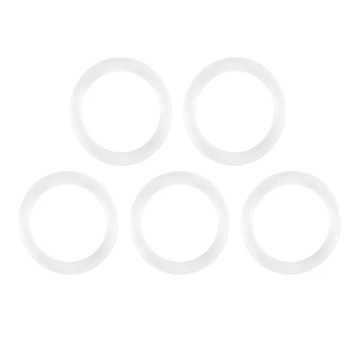 Fafeicy 20pcs Silicone O Rings Baby Pacifier Clips, 2.5cm / 0.98inch Diameter, Soft Silicone Ring Attachment (Transparent)