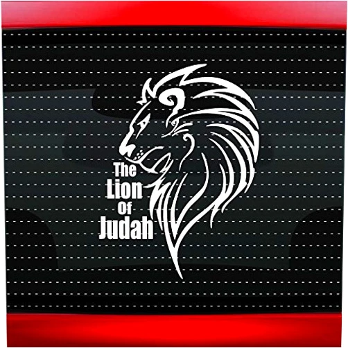 Noizy Graphics The Lion of Judah Tribe Christian Car Sticker Truck Window Vinyl Decal Color: White