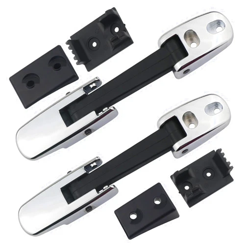 APPERFiT Hood Latch Strap with Keeper Bracket Left Driver & Right Passenger Side Chrome Compatible with Mack Truck Vision CH CL CV Hood Parts