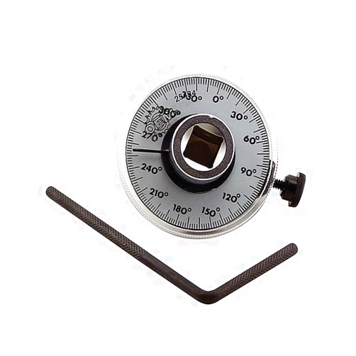 OEMTOOLS 25424 1/2 Inch Torque Angle Gauge, Meter for Precision Angular Tightening, 360 Degree Wheel, Adjustable Angle Measuring Tool Angle Tool Gauge Set