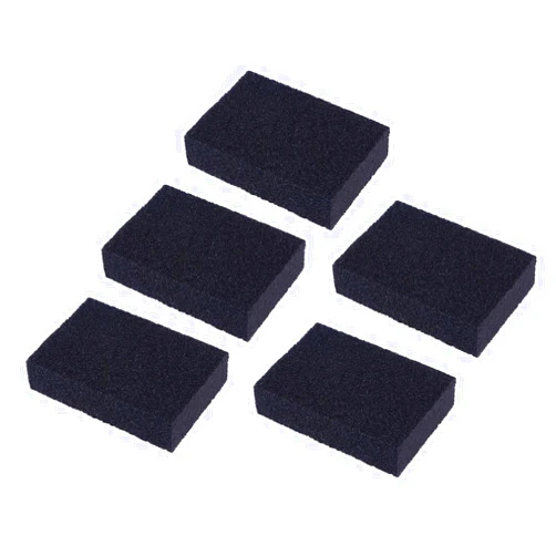Kichvoe Sponge 5Pcs Carborundum Sponge, Non- Scratch Emery Brush Kitchen Scrubber Pot Cleaner for Home Restaurant Hotel (Black) Bowl Dish Washing Cleaning Brush Cleaning